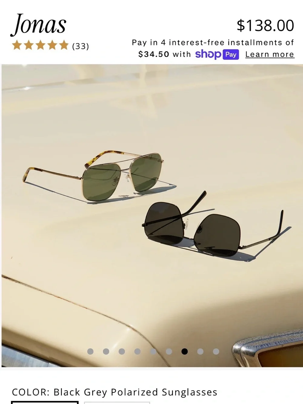 Diff Eyewear Men's Sunglasses in Black and Green Polarized Lenses
